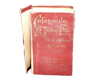 Yvert & Tellier Twenty-Second Edition 1928 stamp price catalogue. Printed in France.