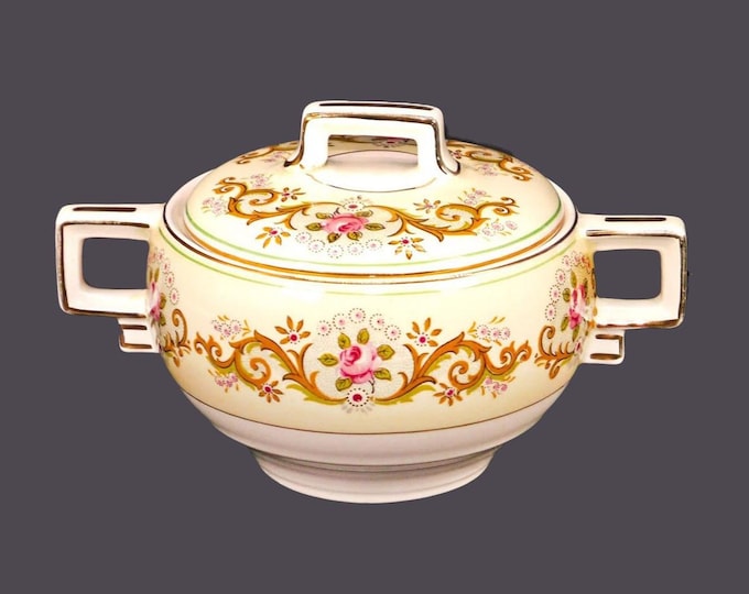Vintage Johnson Brothers JB329 Twyford covered sugar bowl. Pareek Ironstone England.