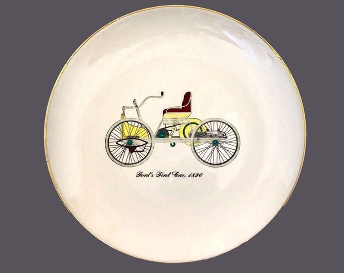 Salem China antique automobile snack plate made in the USA. Choice of car pattern.