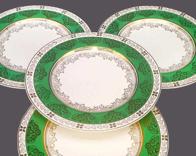 Four Crown Ducal | Charlotte Rhead | CRD126 | Woodstock bread, dessert plates made in England.