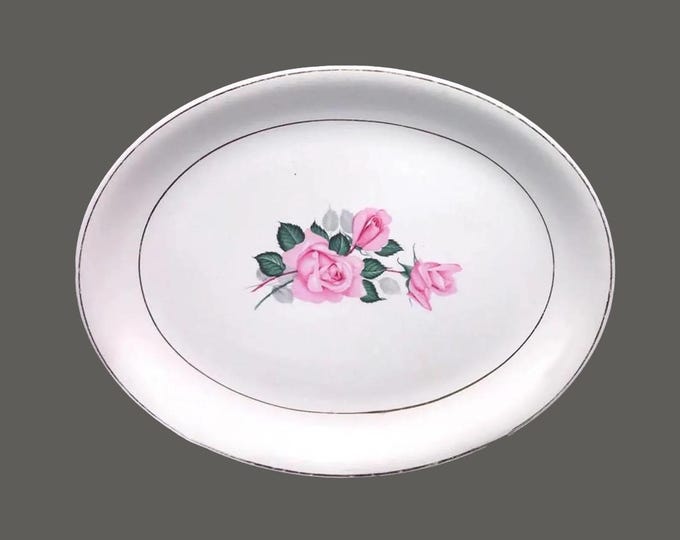 Barratts BTT53 oval platter. Delphatic White ironstone made in England.