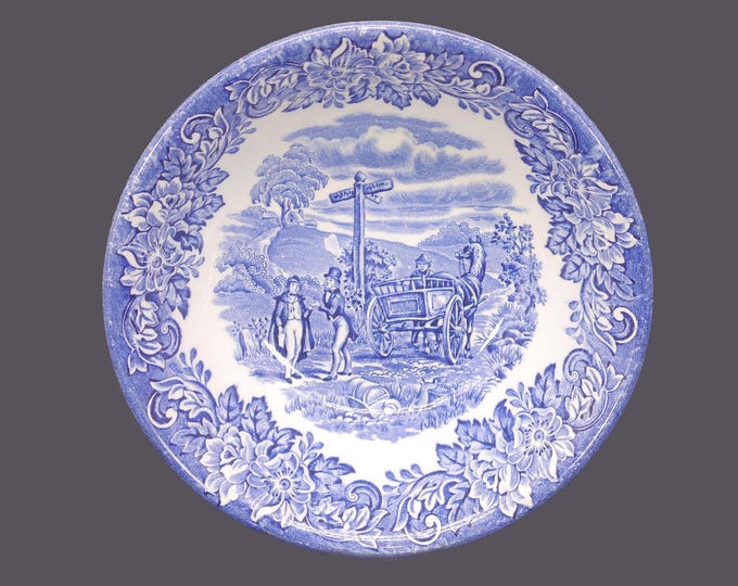 English Ironstone Tableware | EIT Dickens Series Blue coupe cereal bowl made in England. Sold individually.
