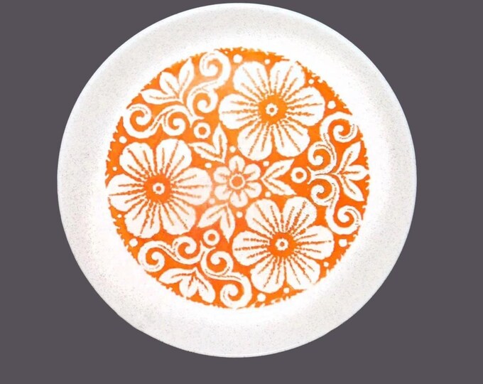 Vintage Biltons Stoneware Platter: Retro Orange Flower Power, Made in England