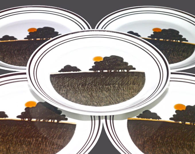 Royal Doulton Prairie LS1031 stoneware luncheon plates. Lambethware stoneware made in England. Choose quantity below.
