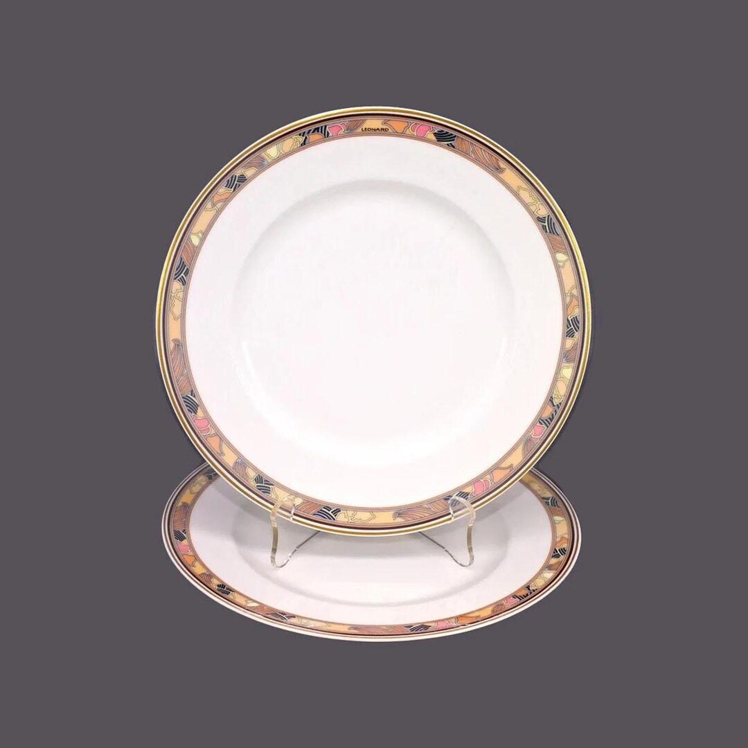 Vintage Hutschenreuther Brocade Salad Plates: Leonard Paris (set