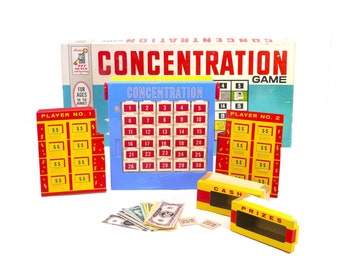 Concentration board game 4950. Milton Bradley | Somerville Games. Issued 1960. Complete.
