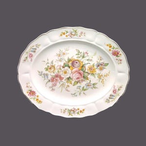 Vintage Grindley Kashmir oval platter. Royal Petal Marlborough ironstone made in England.