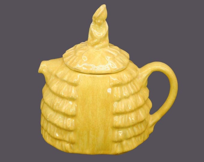 Sadler Dainty Lady | Daintee | Crinoline Lady teapot made in England. Sunshine Yellow. Minor flaw (see below).
