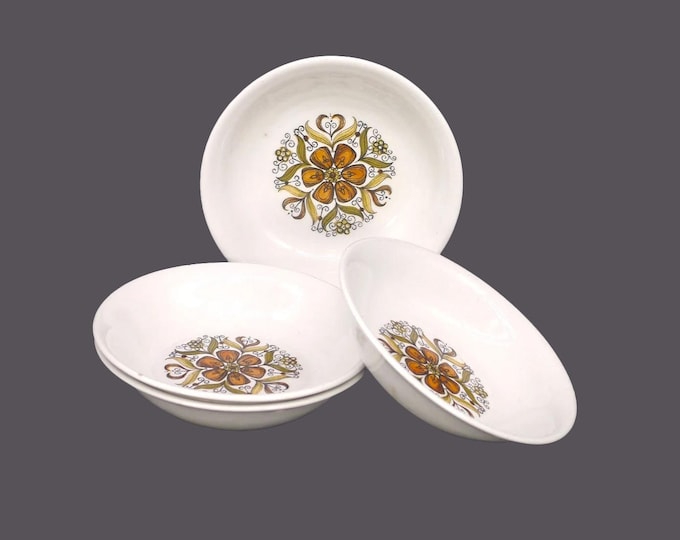 Four Wood & Sons Boutique fruit nappies, dessert bowls. Alpine White ironstone made in England.