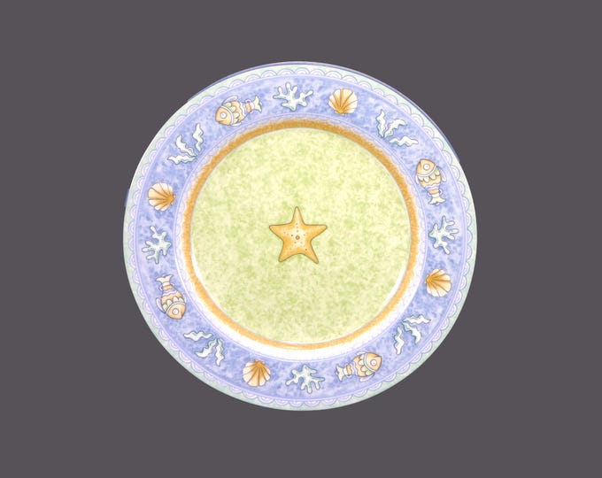 Studio Nova Mystic Bay Y0242 salad plate. Fish and seashells beach motif. Sold individually.