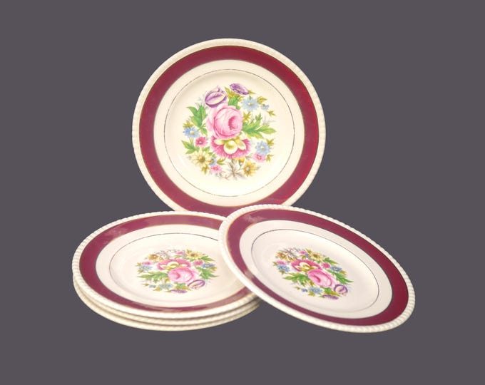 Five Simpsons Potters Murraygate bread or dessert plates made in England.