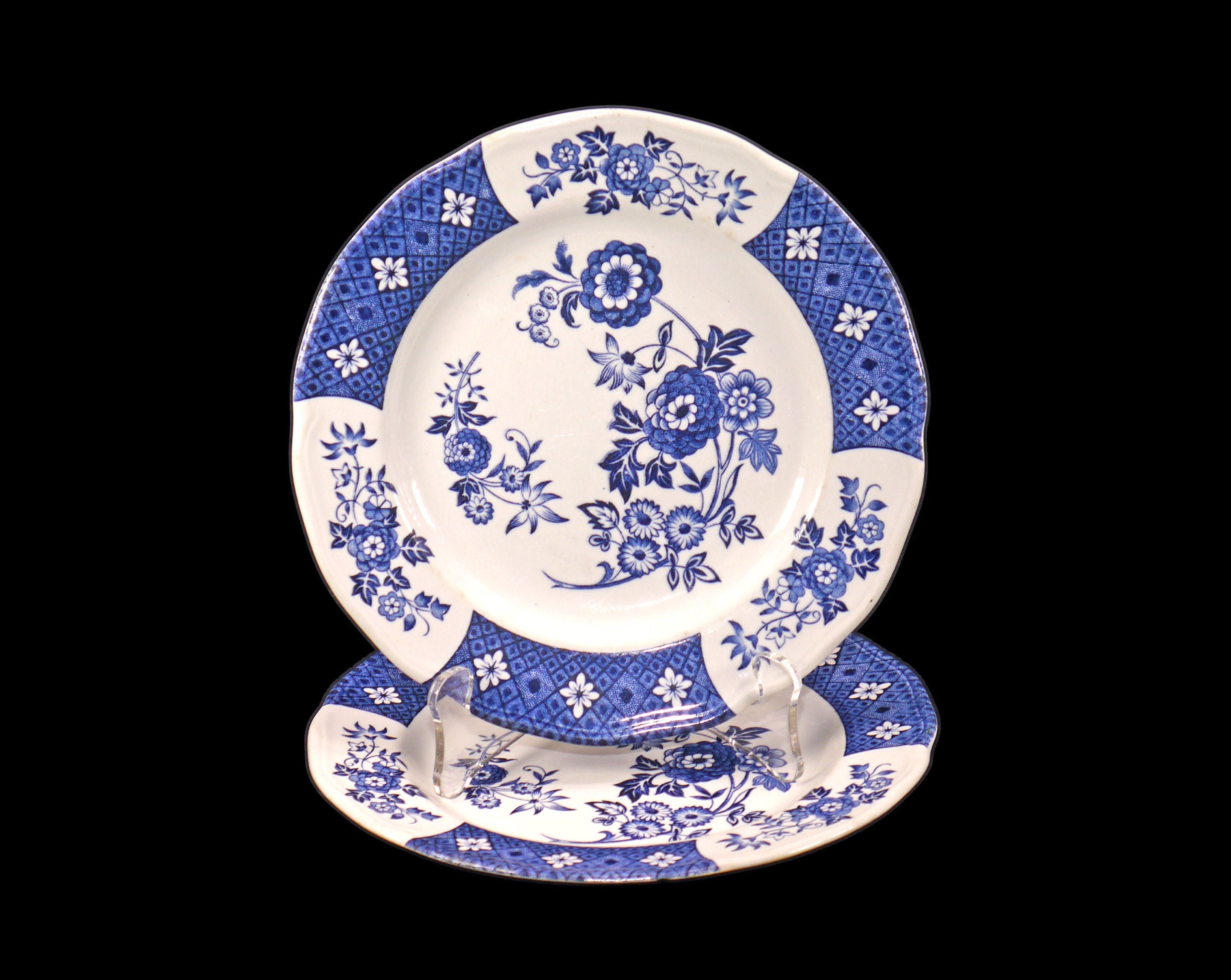 Pair of J&G Meakin Royal Staffordshire Cathay bread plates made in England.