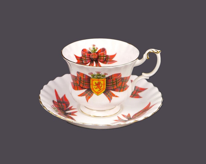 Royal Albert Royal Stewart Scottish Clans cup and saucer set. Scottish Tartan Series. Bone china made in England.