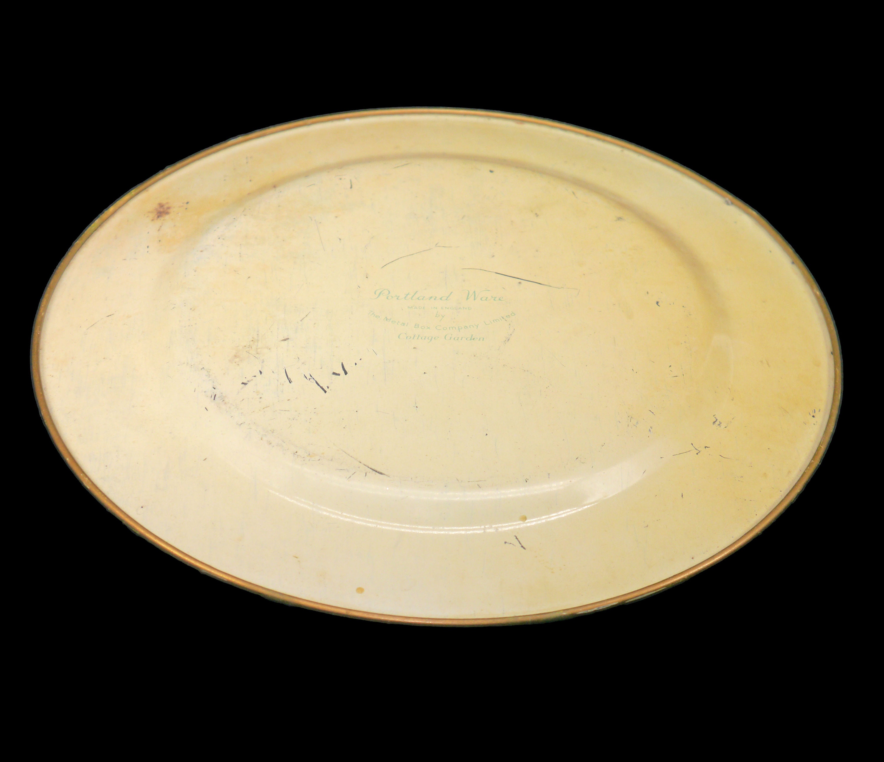 Portland Ware The Metal Box Company Cottage Garden round serving tray