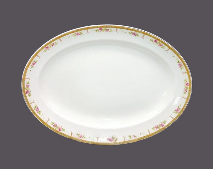 Antique Edwardian Age Johnson Brothers JB167 oval turkey platter made in England.