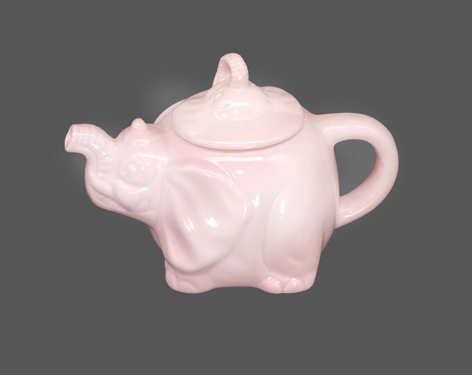 Pink elephant ceramic tea-for-two | two-cup | small teapot with lid.