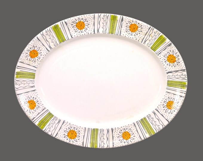 Broadhurst Capri oval platter. Kathie Winkle design made in England. Flaws (see below).