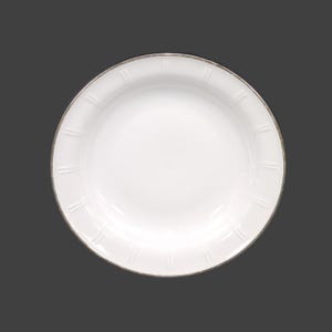 Vintage Winterling Roslau Soup Bowl: White with Gold Rim, Bavaria