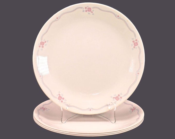 Vintage Corelle Corningware English Breakfast dinner plates. USA. Set of 4.