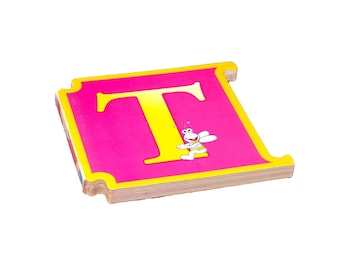 Vintage Sesame Street Letter T Book: Elmo's Ticklish T, Interlocking ABCs