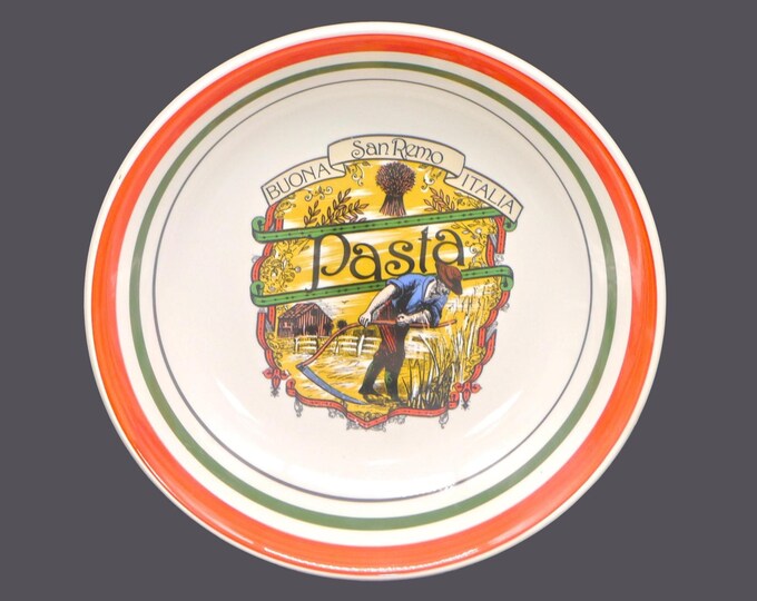 Castellania San Remo Buona Italia round pasta serving bowl made in Italy.