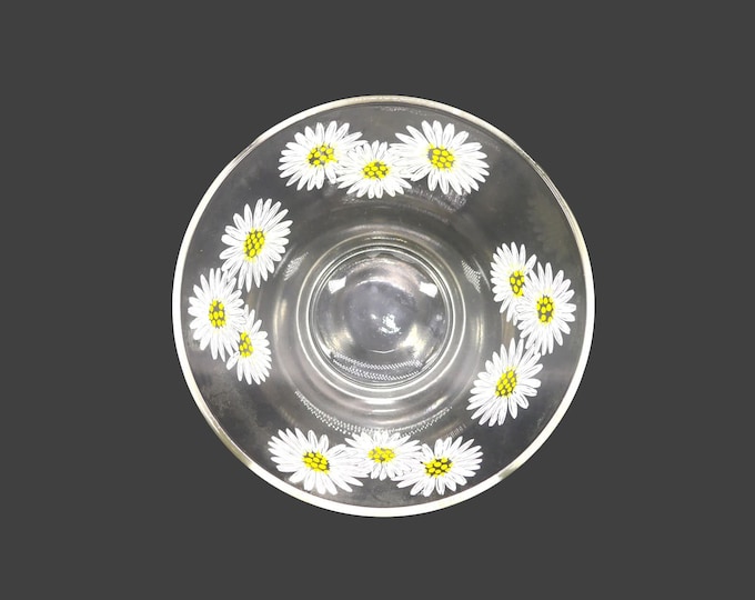 Culver Daisy etched-glass salad or punch serving bowl made in USA.