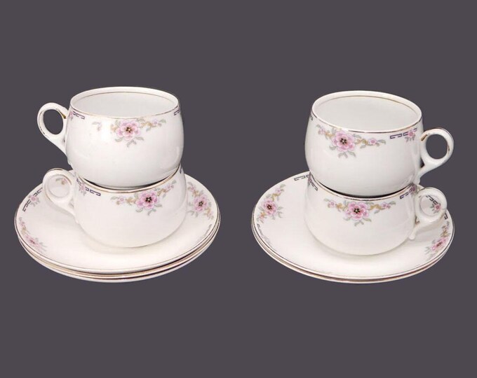 Antique Alfred Meakin Milldale cup and saucer sets made in England. Choose quantity below.