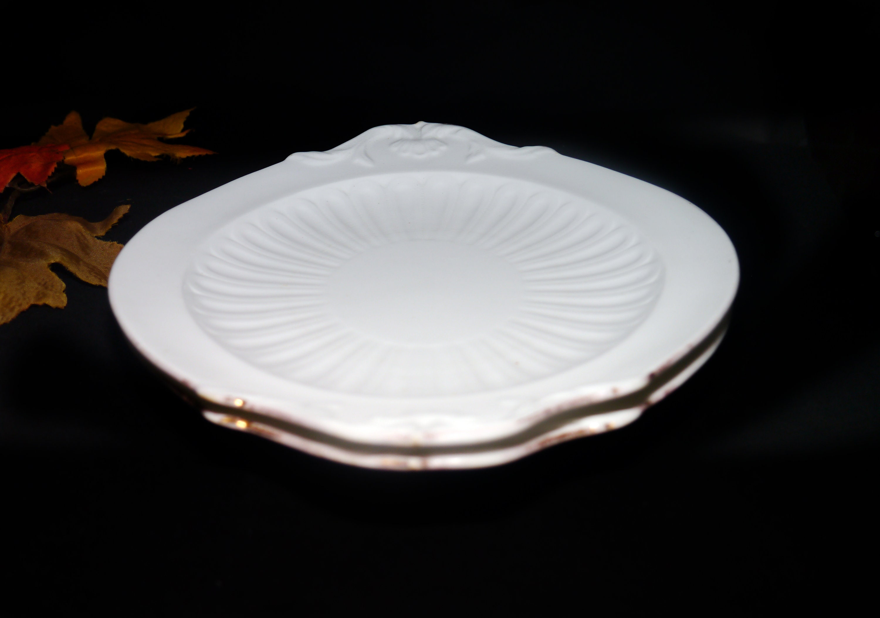 Antique Victorianera J Clementson lugged sandwich platter made in