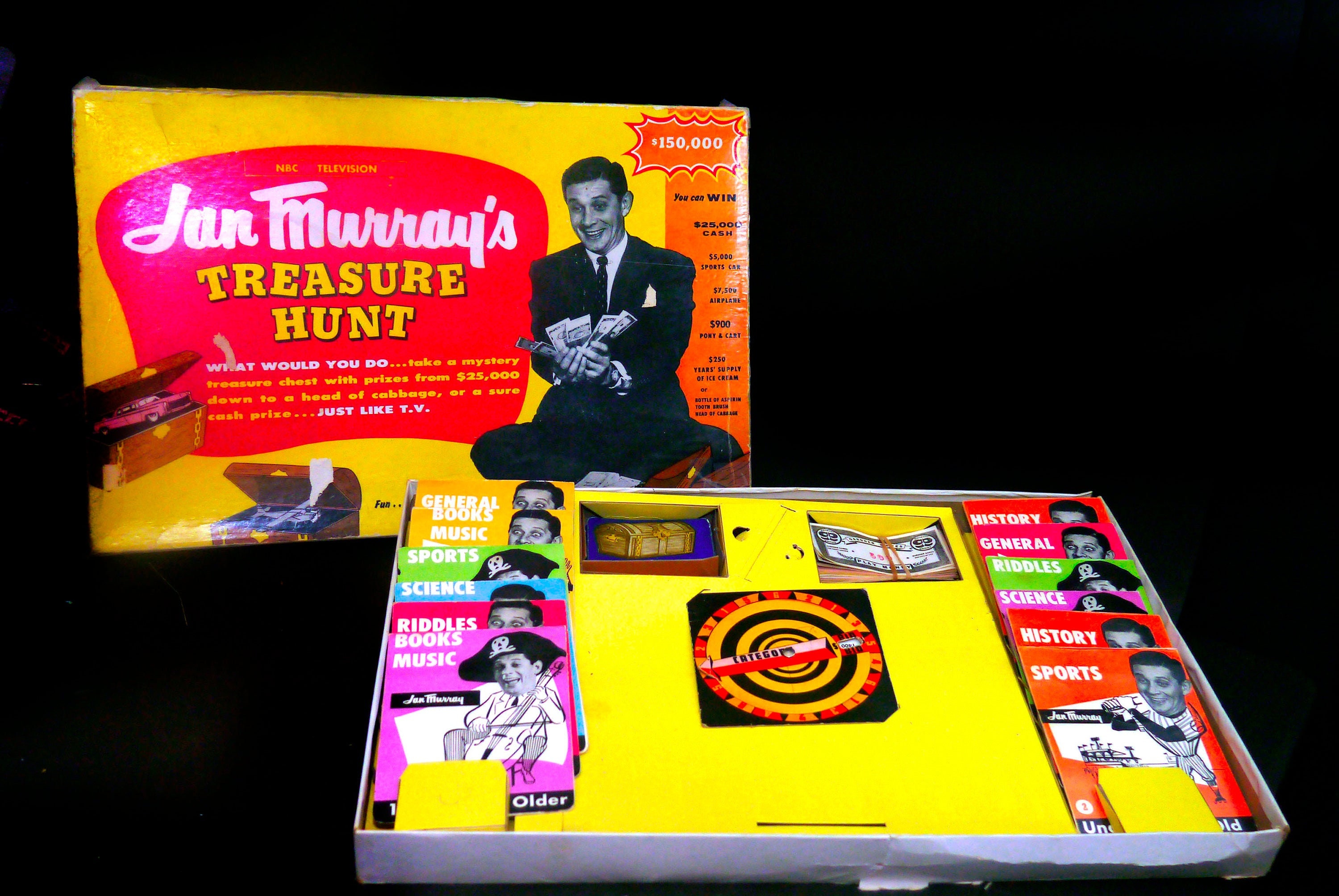 mid-century-jan-murray-s-treasure-hunt-board-game-published-by-gardner-games-made-in-the-usa-based-on-the-1950s-nbc-game-show