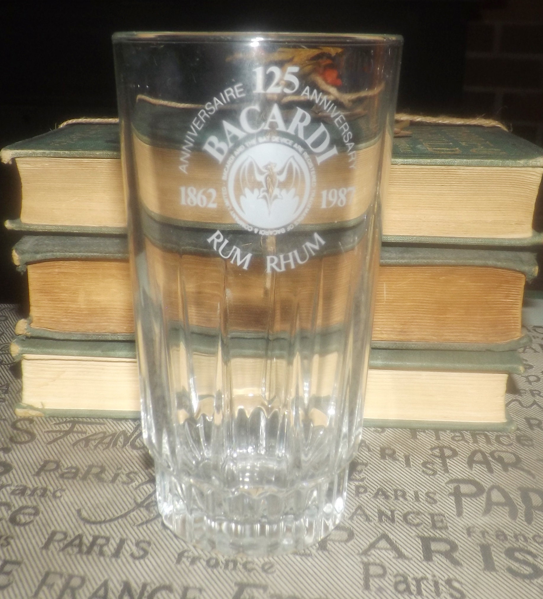 Vintage (1987) Bacardi Rum Commemorative 125thyear Anniversary tumbler