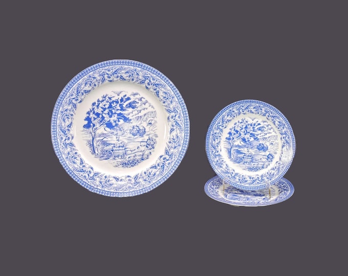 Three pieces of Royal Heritage Country Cottage dinnerware. Dinner and salad plates.