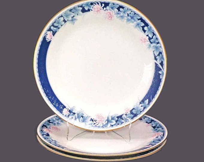Three Noritake Nightsong 7268 large dinner plates. Ivory China made in Japan.