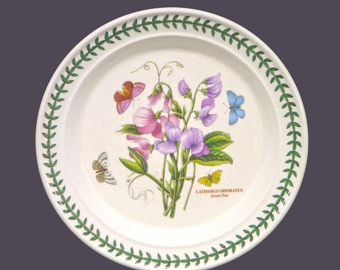 Vintage Portmeirion Botanic Garden Dinner Plate: Sweet Pea Lathyrus Odoratus