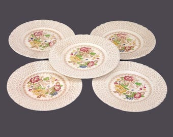 Five Myott Swing Time bread plates made in England. Flaws (see below).