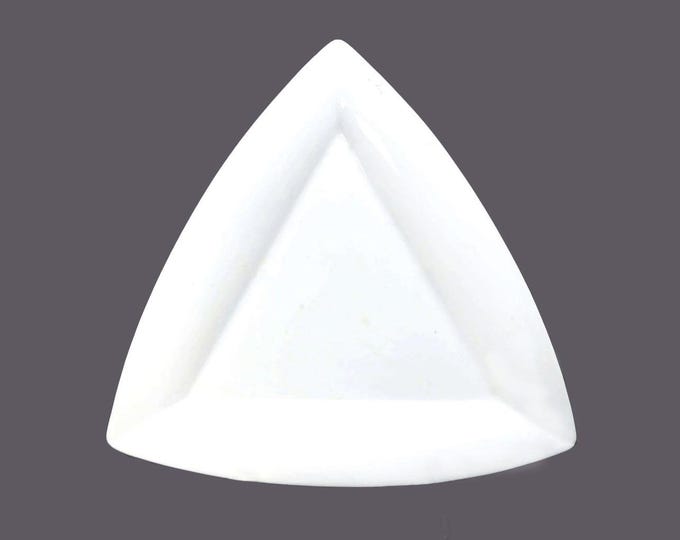 Hutschenreuther Hotelware Impression triangular all-white platter made in Germany.