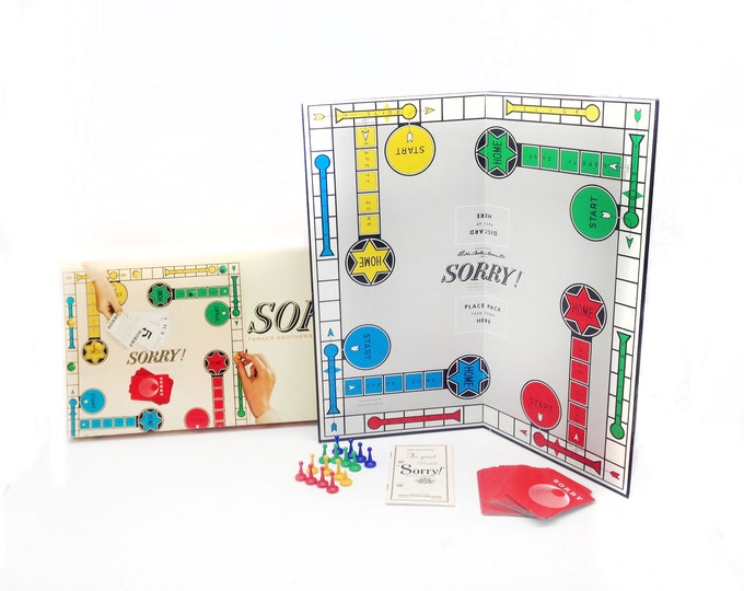 Sorry board game published 1964 by Parker Brothers. Complete with instructions.