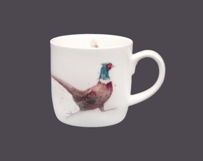 Royal Worcester Wrendale Designs Lord of the Woods pheasant coffee or tea mug. Hannah Dale animal motif.