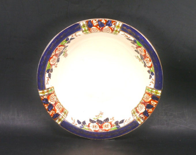 Art-deco era Thomas Hughes & Sons Windsor Derby round serving bowl made in England.