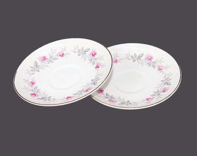 Pair of Myott MYO33 orphaned saucers only. Fine White Ironstone made in England.