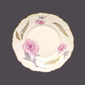 Antique Frankenthal Porcelain Plate: 18th Century German Floral Side Plate