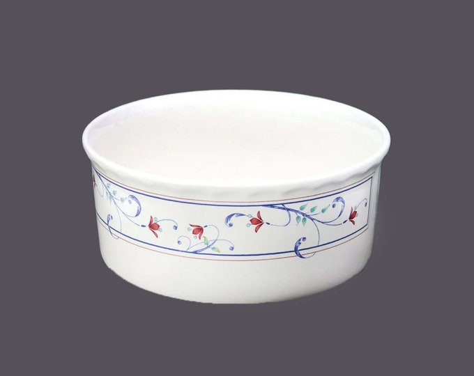 Mikasa Annette CAC20 large round souffle bowl. Intaglio stoneware line.
