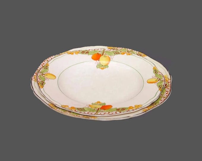 Pair of Crownford Ford & Sons Eden plates made in England. Flaws (see below).