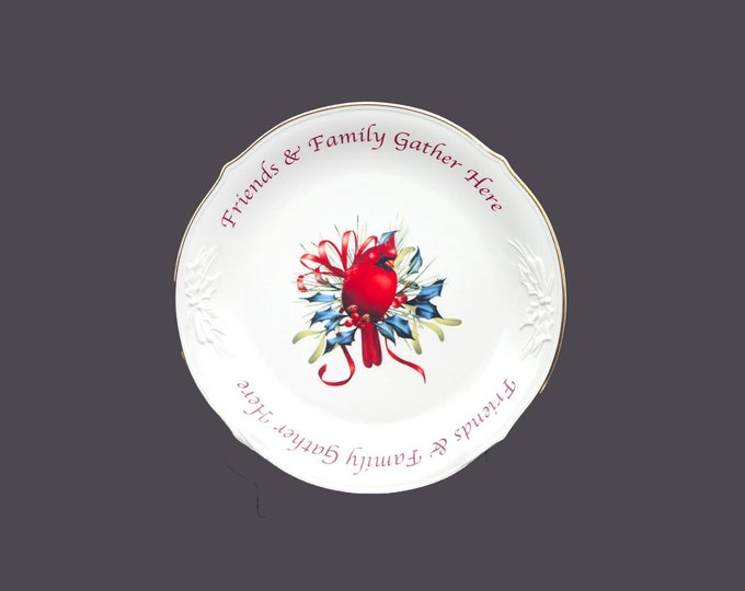 Lenox Winter Greetings round Christmas platter with original box.