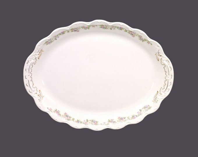 Antique art-nouveau Johnson Brothers JB678 large oval turkey platter made in England.