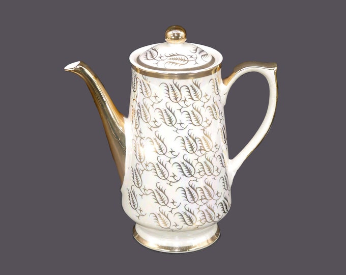 Genco iridiscent lusterware five-cup coffee pot made in Japan.