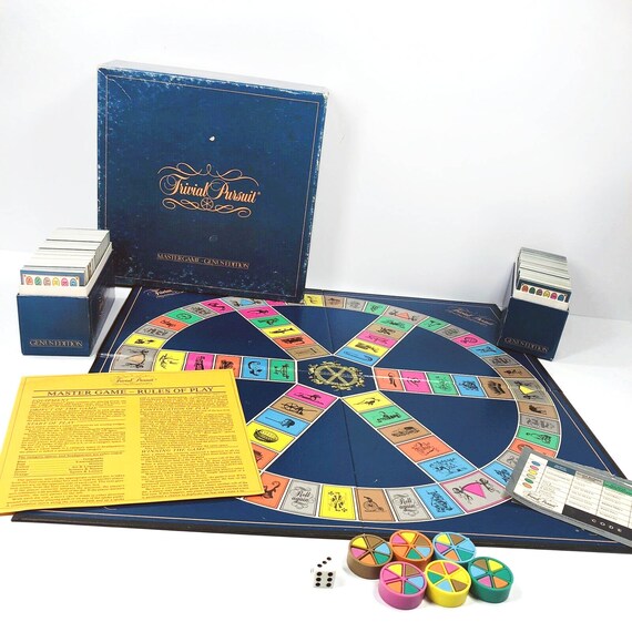 Trivial Pursuit Genius Edition Board Game Published by Horn - Etsy