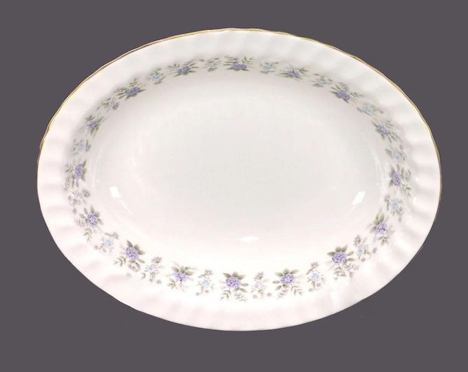 Minton Alpine Spring oval vegetable serving bowl. Bone china made in England.