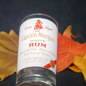 Vintage Captain Morgan Rum Glass: Etched-Glass Tumbler