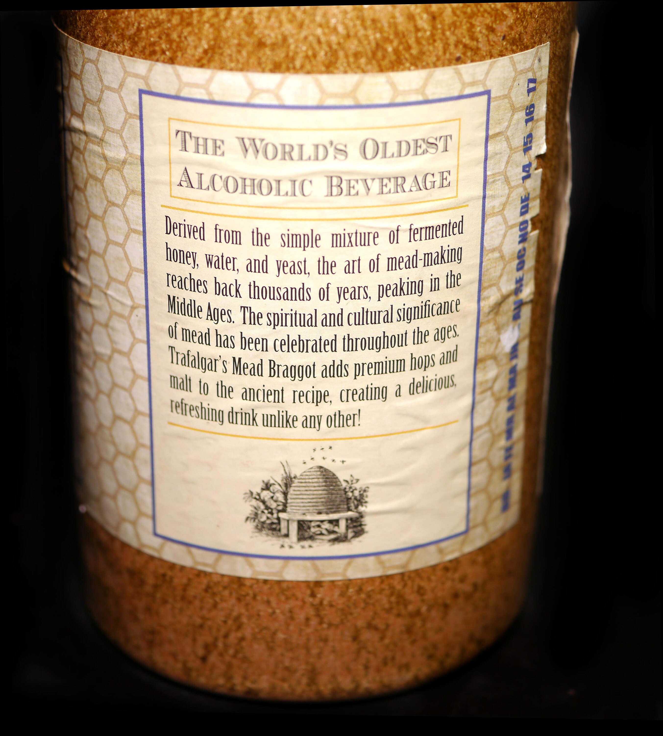 Trafalgar Brewing Canada stoneware Mead Braggot bottle. First issue