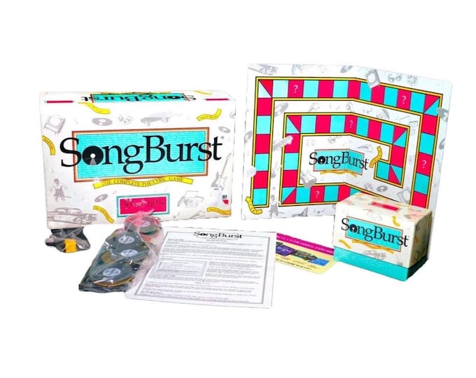 Vintage Song Burst Board Game: 50s & 60s Music Trivia. Hersch 1990.